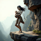 Art at mountain cliff