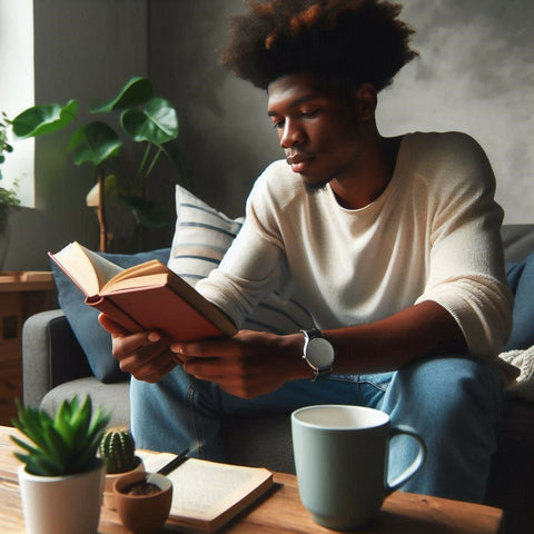 Bro Reading a Book