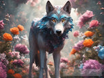 Wolf Among The Flowers Animal Ai Art