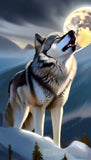 Wolf Between The Mountains Animal Ai Art