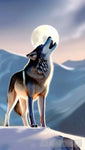 Wolf Between The Mountains Animal Ai Art