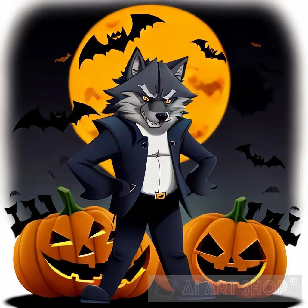 Haloween Wolves Wolf Character for Halloween 2nd Concept