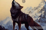 Wolf Howling Ai Artwork
