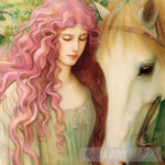 Woman And Horse Portrait Ai Art