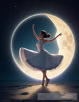 Woman Dancing In The Moonlight Nature Ai Art