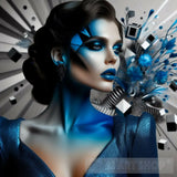 Woman In Blue Dream Ai Artwork