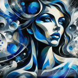 Woman In Blue Dream Ai Artwork
