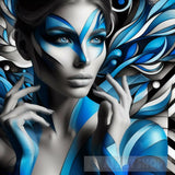 Woman In Blue Dream Ai Artwork