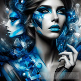 Woman In Blue Dream Ai Artwork