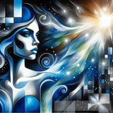 Woman In Blue Dream Ai Artwork