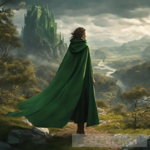 Vector Maude Green Robe WOMAN IN GREEN ROBE