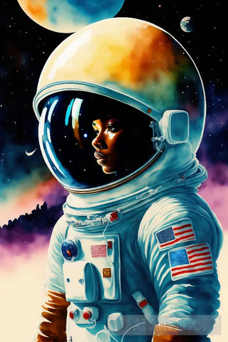 Woman In Space Ai Artwork