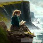 Woman On A Cliff Ai Artwork