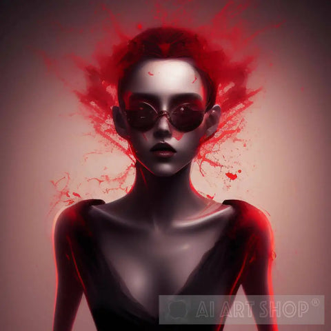 Woman On Fire Ai Artwork