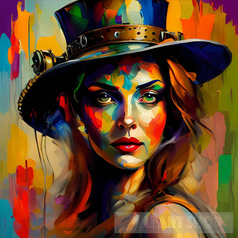 Woman Wearing A Hat #107 Portrait Ai Art