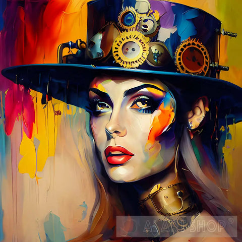 Woman Wearing A Hat #115 Portrait Ai Art