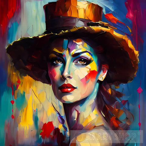 Woman Wearing A Hat #116 Portrait Ai Art