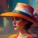 Woman Wearing A Hat #12 Portrait Ai Art