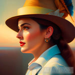 Woman Wearing A Hat #13 Portrait Ai Art