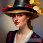 Woman Wearing A Hat #15 Portrait Ai Art