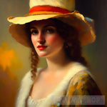 Woman Wearing A Hat #16 Portrait Ai Art