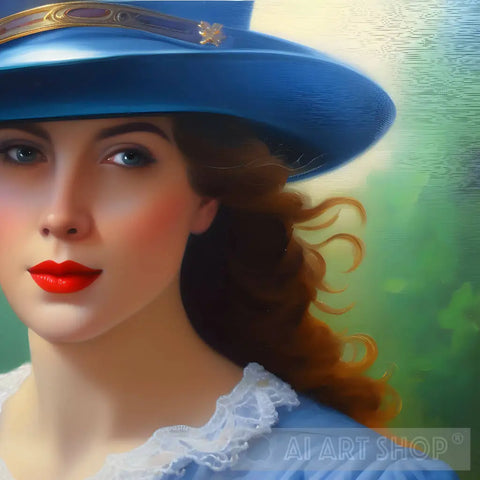 Woman Wearing A Hat #21 Portrait Ai Art