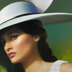 Woman Wearing A Hat #26 Portrait Ai Art