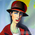Woman Wearing A Hat #37 Portrait Ai Art