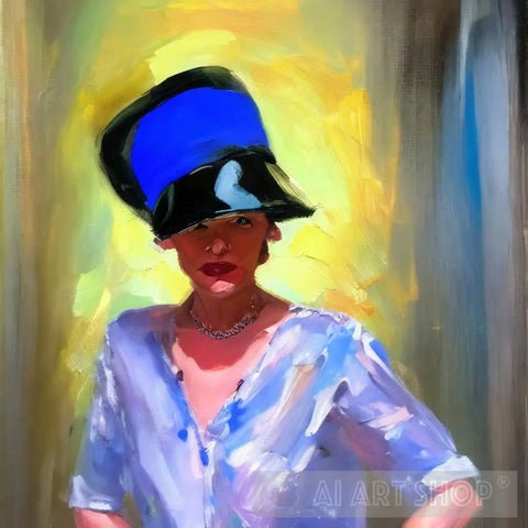 Woman Wearing A Hat #39 Portrait Ai Art