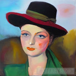 Woman Wearing A Hat #41 Portrait Ai Art