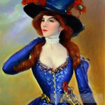 Woman Wearing A Hat #50 Portrait Ai Art