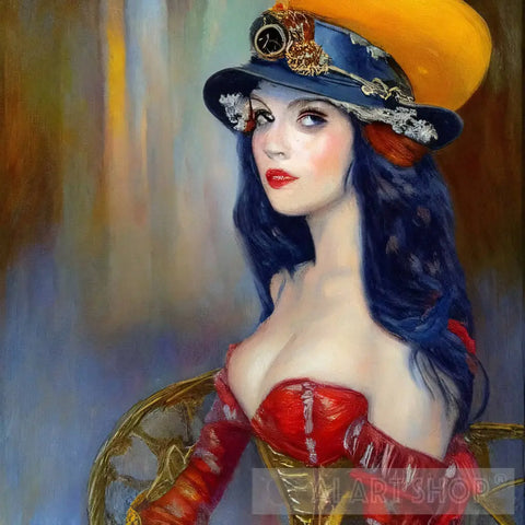 Woman Wearing A Hat #57 Portrait Ai Art