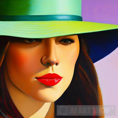 Woman Wearing A Hat #6 Portrait Ai Art