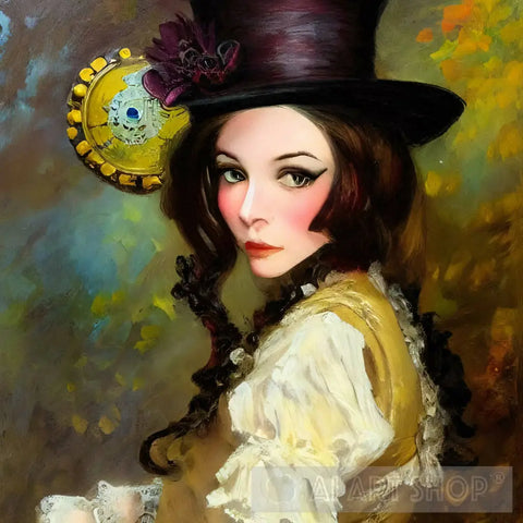 Woman Wearing A Hat #72 Portrait Ai Art