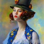 Woman Wearing A Hat #88 Portrait Ai Art