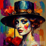 Woman Wearing A Hat #92 Portrait Ai Art