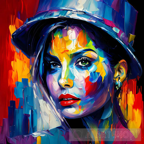 Woman Wearing A Hat #96 Portrait Ai Art