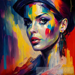 Woman Wearing A Hat #99 Portrait Ai Art