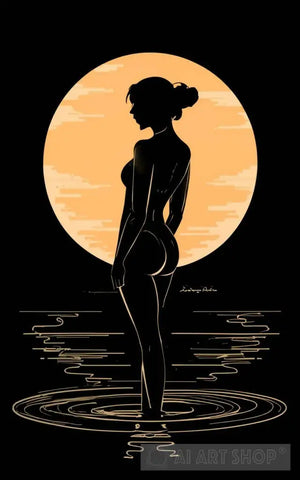 Woman’s Silhouette Ai Artwork