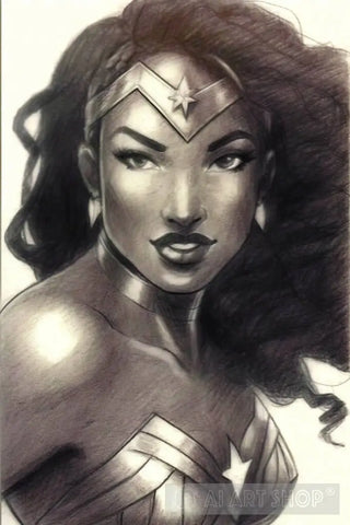 Wonder Woman Portrait Ai Art