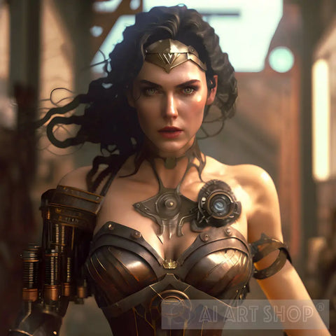 Wonder Woman Steampunk Style Ai Artwork