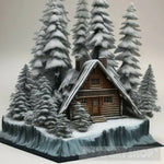 Wooden Hut Landscape Ai Art