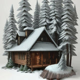 Wooden Hut Landscape Ai Art