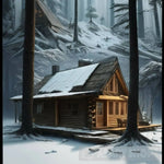 Wooden Hut Landscape Ai Art