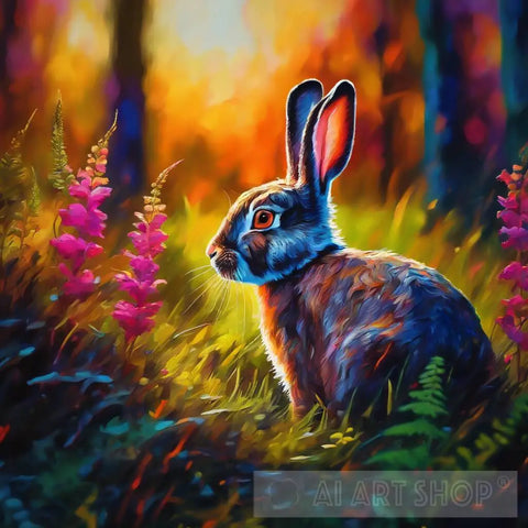Woodland Rabbit Animal Ai Art