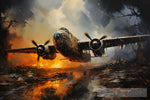 World War 2 Bombing Raid Ai Painting