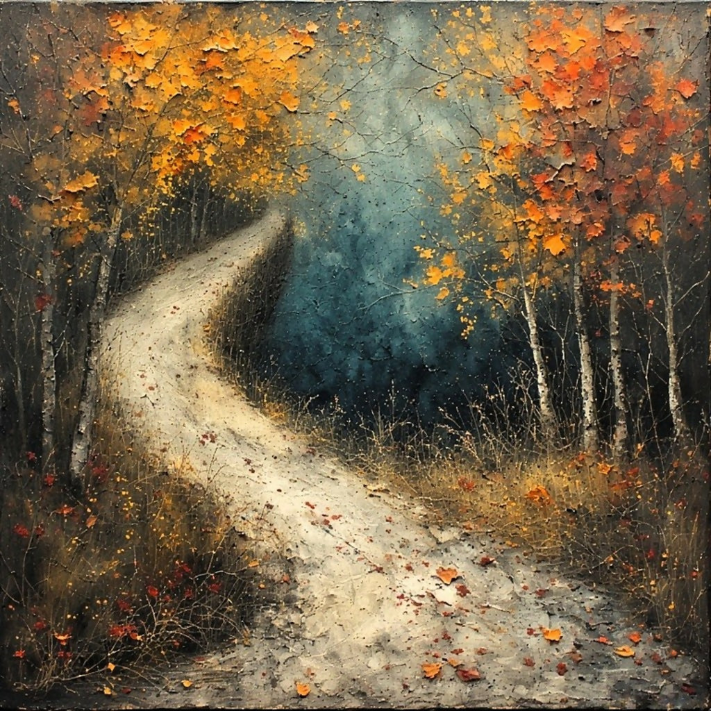 Pathway through the Autumn trees
