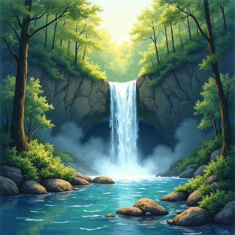 Secluded Waterfall Tranquility