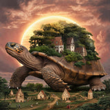 A giant Turtle with forest on its back