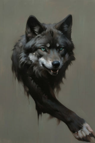 Wild Wolf Portrait Art Print